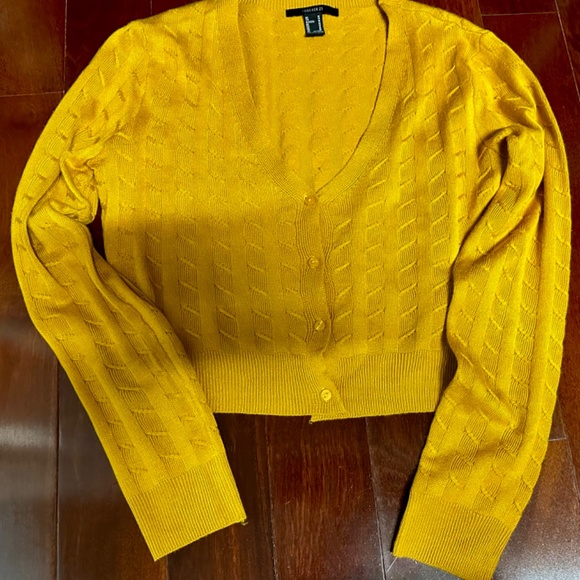 Forever 21 Cropped Ladies Long Sleeved Sweater Size M - Picture 9 of 9